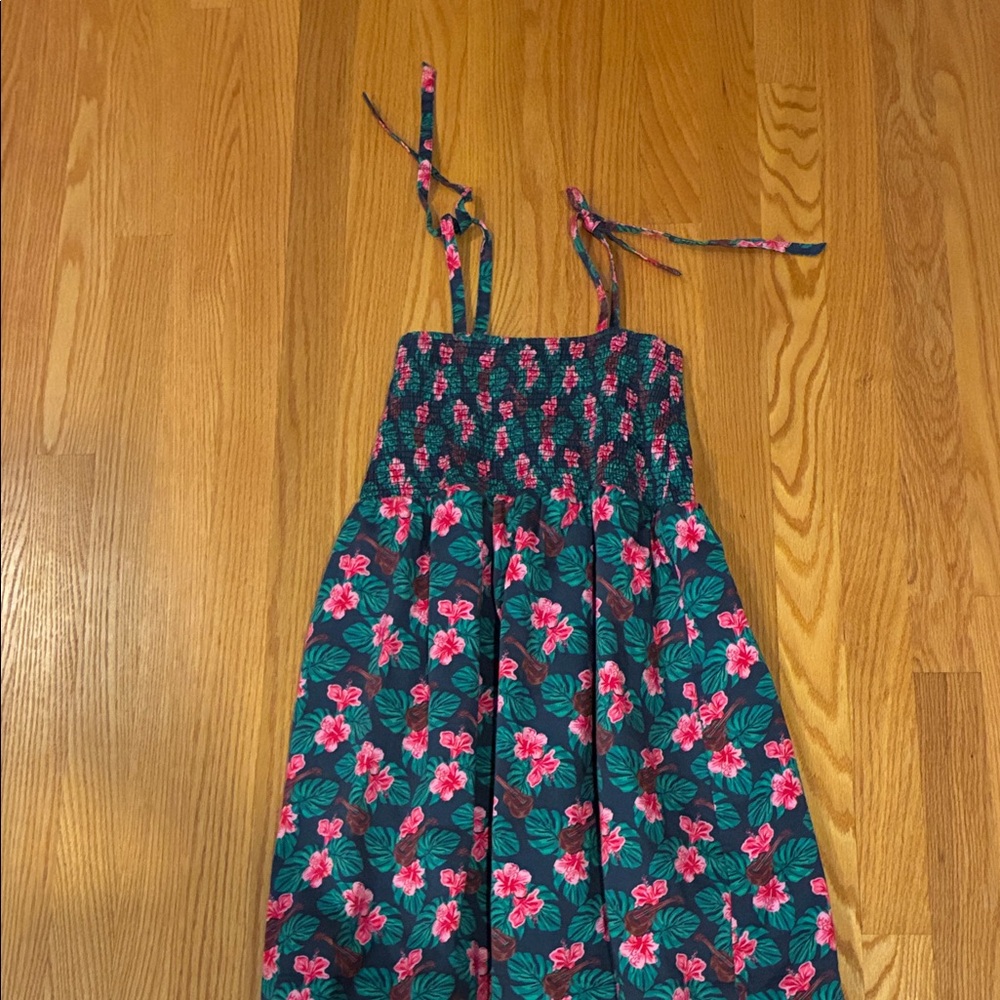 Classic Prep Floral Kids Dress - Blue and Pink